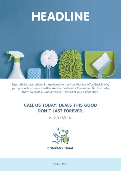 Design Preview for Design Gallery: Cleaning Services Flyers & Leaflets,  No Fold/Flyer A5 (148 x 210 mm)