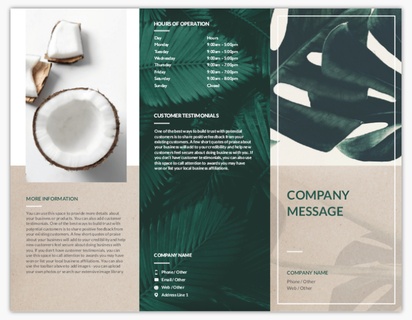 Design Preview for Design Gallery: Skin Care Menu Cards, Tri-Fold Menu