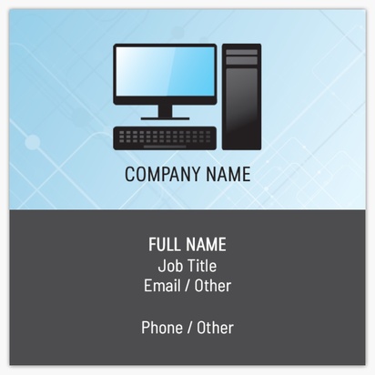 Design Preview for Design Gallery: Computer & Software Sales Standard Business Cards, Square (65 x 65 mm)