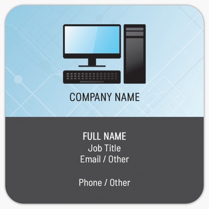 Design Preview for Design Gallery: Network Administration Rounded Corner Business Cards, Rounded Square (65 x 65 mm)
