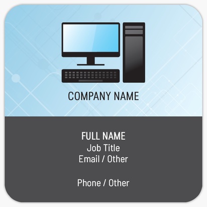 Design Preview for Design Gallery: Computer Support Rounded Corner Business Cards, Square (2.5" x 2.5")