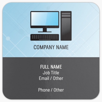 Design Preview for Design Gallery: Management Information Systems Rounded Corner Business Cards, Square (2.5" x 2.5")