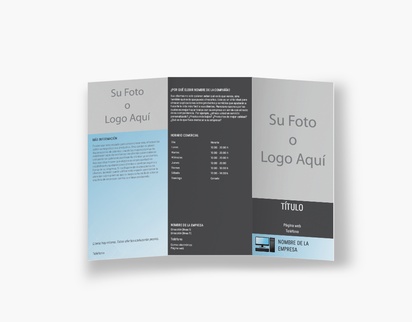 Vista previa del diseño de Galería de diseños de folletos plegados para administración de redes, Tríptico DL (99 x 210 mm)