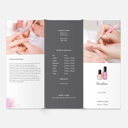 Design Preview for Design Gallery: Beauty & Spa Brochures, DL Tri-fold