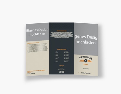Designvorschau für Designgalerie: Falzflyer Maurer, Wickelfalz DL (99 x 210 mm)