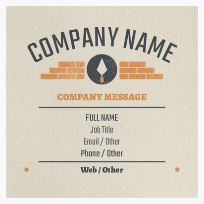 Design Preview for Design Gallery: Masonry & Bricklaying Natural Textured Business Cards