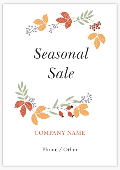 Design Preview for Design Gallery: Seasonal Plastic Signs, A0 (841 x 1189 mm)