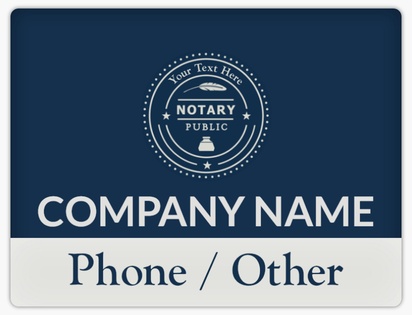 A notary mobile notary blue white design