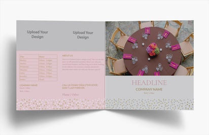 Design Preview for Design Gallery: Gift & Party Shops Folded Leaflets, Bi-fold Square (148 x 148 mm)