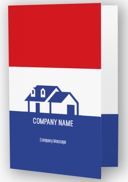 A realty real estate agent blue red design