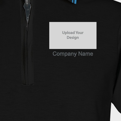 Design Preview for Design Gallery: Pikmee Tipline Zipper Polo T-Shirt