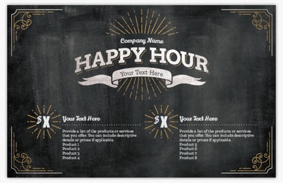 A happy hour cocktails black gray design for Purpose