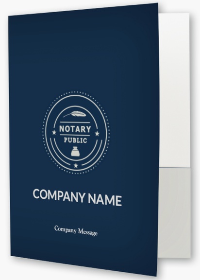 A foil notary blue gray design