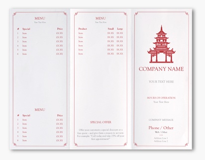 Design Preview for Design Gallery: Restaurants Custom Brochures, 8.5" x 11" Z-fold