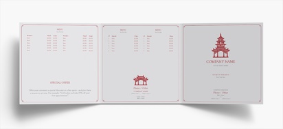 Design Preview for Design Gallery: Restaurants Folded Leaflets, Tri-fold Square (210 x 210 mm)