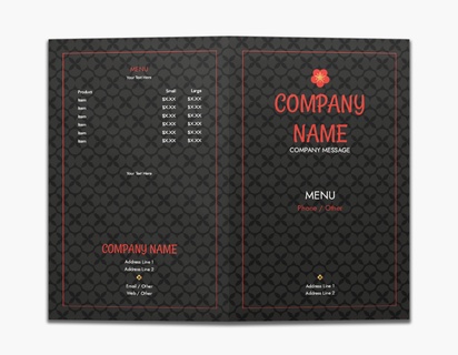 Design Preview for Design Gallery: Menus Custom Brochures, 8.5" x 11" Bi-fold