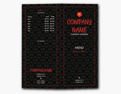 A menu vertical black design for Cultural