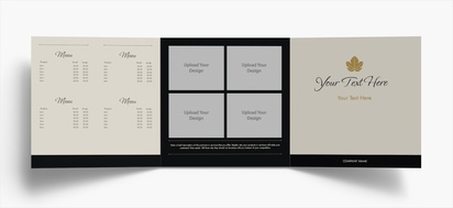 Design Preview for Design Gallery: Menus Folded Leaflets, Tri-fold Square (210 x 210 mm)