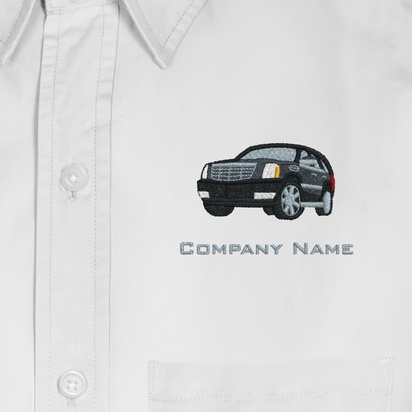 Design Preview for Design Gallery: Automotive & Transportation Men's Embroidered Dress Shirts, Men's White