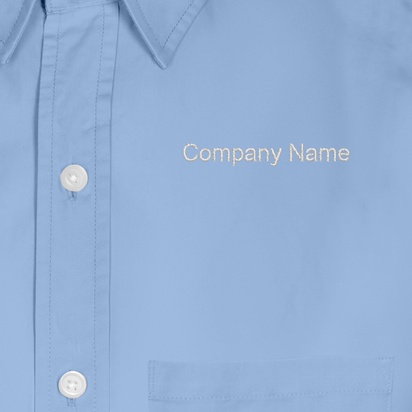 Design Preview for Design Gallery: Business Services Men's Embroidered Dress Shirts, Men's Blue