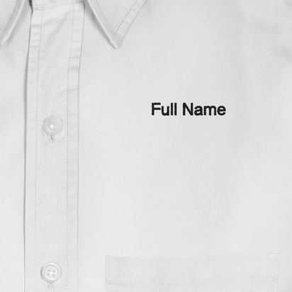 Design Preview for Design Gallery: Men's Embroidered Dress Shirts, Men's White