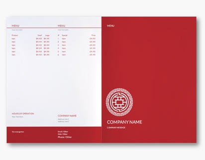 Design Preview for Design Gallery: Restaurants Custom Brochures, 11" x 17" Bi-fold