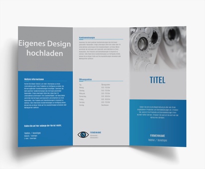 Designvorschau für Designgalerie: Falzflyer Medizinbereiche, Wickelfalz DL (99 x 210 mm)