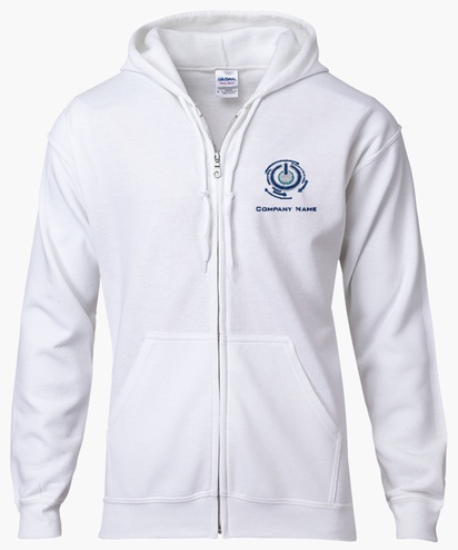 Design Preview for Templates for Manufacturing & Distribution Zip Up Hoodies 