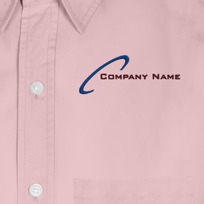Design Preview for Design Gallery: Marketing & Communications Men's Embroidered Dress Shirts, Men's Pink