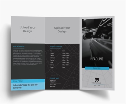 Design Preview for Design Gallery: Taxi Service Folded Leaflets, Tri-fold DL (99 x 210 mm)