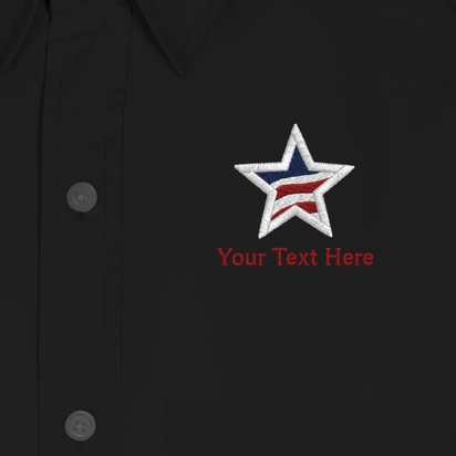 Design Preview for Design Gallery: Charity & Awareness Events Men's Embroidered Dress Shirts, Men's Black