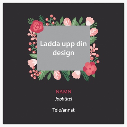 Förhandsgranskning av design för Designgalleri: Blommor och grönt Fyrkantiga visitkort