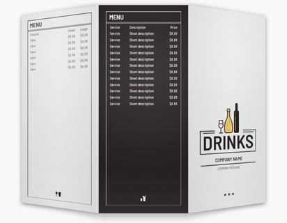 A beverages wine list white black design for Modern & Simple