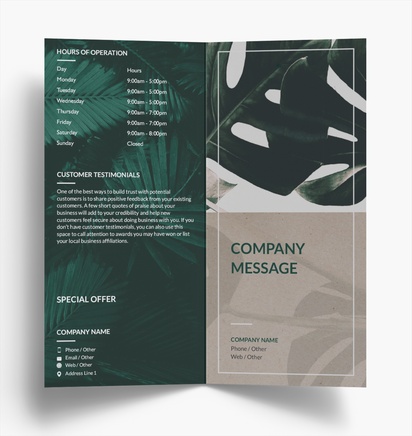 Design Preview for Design Gallery: Retail Folded Leaflets, Bi-fold DL (99 x 210 mm)