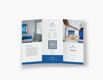 Vista previa del diseño de Galería de diseños de folletos plegados para sector inmobiliario, Tríptico DL (99 x 210 mm)
