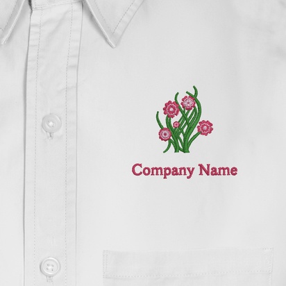Design Preview for Design Gallery: Baby Men's Embroidered Dress Shirts, Men's White