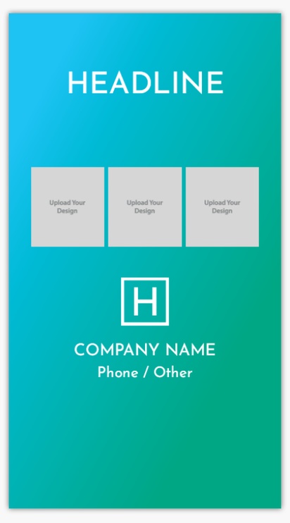 A professional monogram blue design for Modern & Simple with 3 uploads
