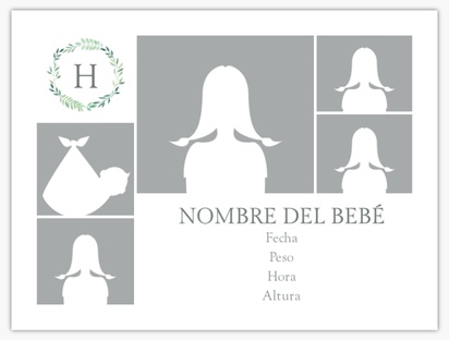 Un monograma de bebé monograma floral diseño crema blanco para Eventos con 5 imágenes