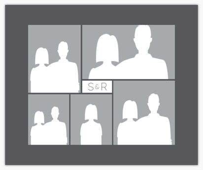 Un foto fecha grande diseño gris blanco para Bodas con 5 imágenes