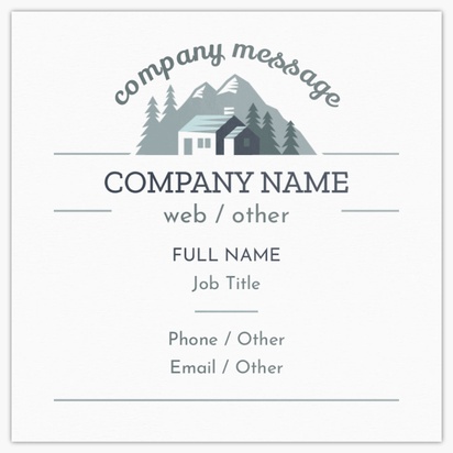 Design Preview for Summer Glossy Business Cards Templates, Square (2.5" x 2.5")