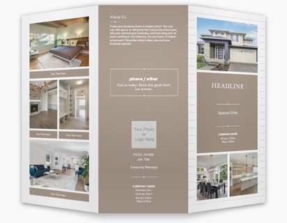 A photo real estate gray white design for Modern & Simple with 1 uploads