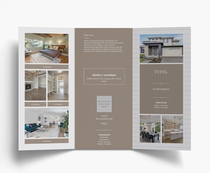 Designvorschau für Designgalerie: Falzflyer Immobilienmakler, Wickelfalz DL (99 x 210 mm)