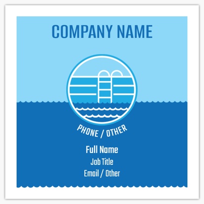 Design Preview for Design Gallery: Pool & Spa Care Standard Business Cards, Square (65 x 65 mm)