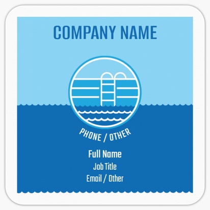 Design Preview for Design Gallery: Pool & Spa Care Rounded Corner Business Cards, Rounded Square (65 x 65 mm)