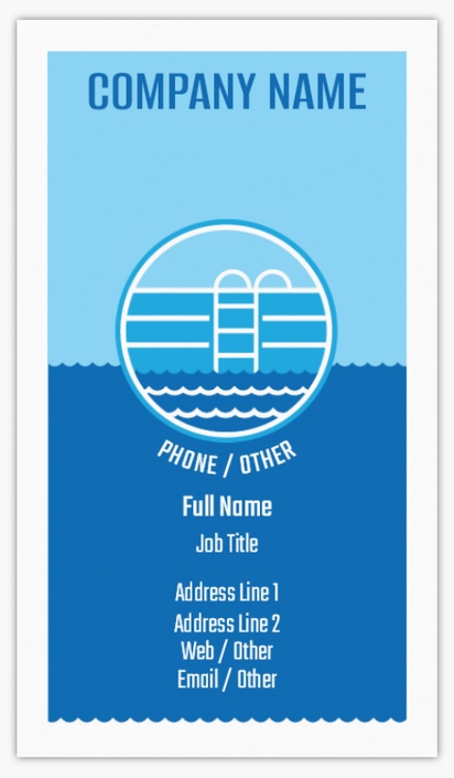Design Preview for Design Gallery: Pool & Spa Care Matte Visiting Cards, Standard (89 x 51 mm)