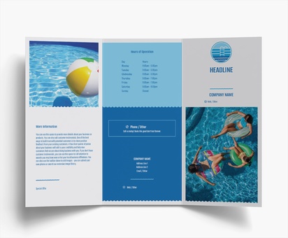 Design Preview for Design Gallery: Pool & Spa Care Folded Leaflets, Tri-fold DL (99 x 210 mm)