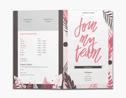 Design Preview for Design Gallery: Florals & Greenery Custom Brochures, 8.5" x 11" Bi-fold