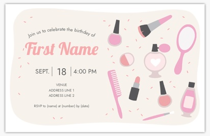 Design Preview for Kids’ Birthday Invitations , 4.6” x 7.2”