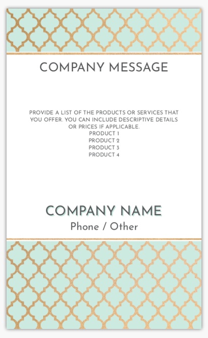 Design Preview for Beauty & Spa Tabletop Signs Templates, 8.5" x 12" Retractable 