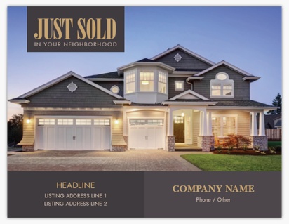 A just sold in your neighborhood real estate agent gray brown design